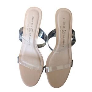Chinese Laundry Yamila Clear Kitten Heel Slide Sandals (US 6.5)